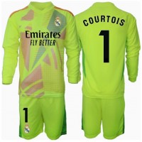 Real Madrid Thibaut Courtois #1 Målvakt Tredje Dräkt Barn 2024-25 Långärmad (+ Korta byxor)